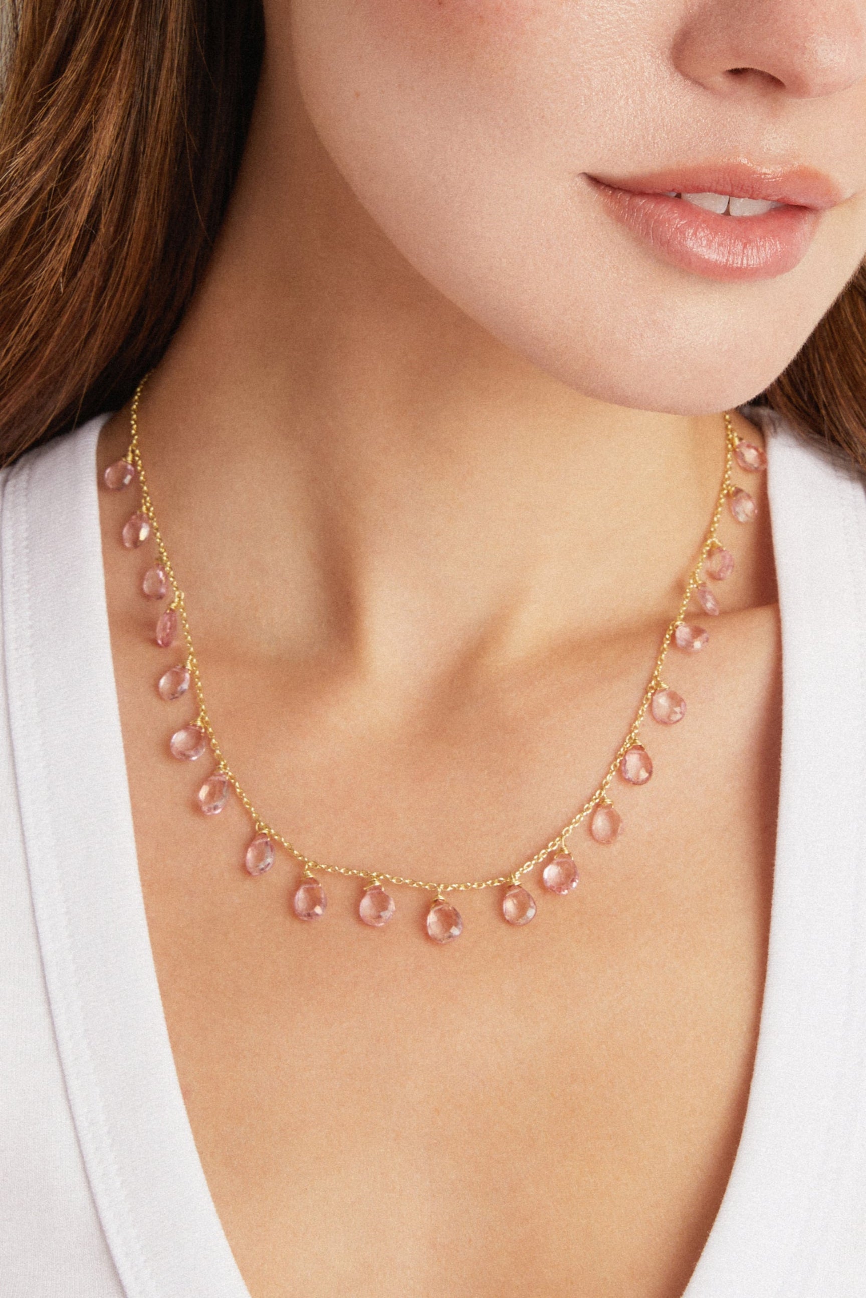 Vienna in Pink Topaz 14k